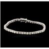 Image 1 : 14KT White Gold 6.71ctw Diamond Tennis Bracelet