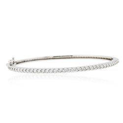 14KT White Gold 1.32ctw Diamond Bangle Bracelet