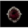 Image 1 : 18KT White Gold 8.43ct Ruby and Diamond Ring