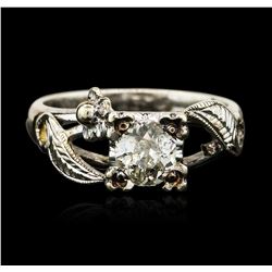 10KT White Gold 0.57ct Old European Cut Diamond Solitaire Ring