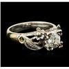 Image 2 : 10KT White Gold 0.57ct Old European Cut Diamond Solitaire Ring