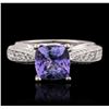 Image 1 : 18KT White Gold 2.62ct Tanzanite and Diamond Ring