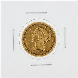 1899-S $5 VF Liberty Head Half Eagle Coin