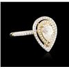 Image 2 : 14KT Yellow Gold 1.13ctw Diamond Ring