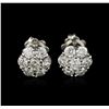 Image 1 : 14KT White Gold 1.50ctw Diamond Earrings