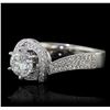 Image 2 : 18KT White Gold EGL Certified 1.36ctw Diamond Ring
