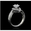 Image 3 : 18KT White Gold EGL Certified 1.36ctw Diamond Ring