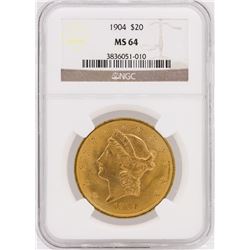 1904 NGC MS64 $20 Liberty Head Double Eagle Coin