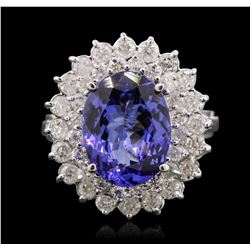 14KT White Gold 4.02ct Tanzanite and Diamond Ring