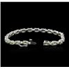Image 3 : 14KT White Gold 11.20ctw Green Sapphire and Diamond Bracelet
