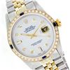 Image 1 : Rolex Two-Tone Diamond and Sapphire DateJust Men's Watch