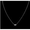 Image 1 : 14KT White Gold 0.48ct Diamond Solitaire Necklace