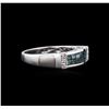 Image 2 : 14KT White Gold 0.56ctw Blue Diamond Ring