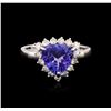 Image 1 : 14KT White Gold 2.36ct Tanzanite and Diamond Ring