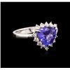 Image 2 : 14KT White Gold 2.36ct Tanzanite and Diamond Ring