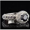 Image 2 : 14KT White Gold 1.35ct Black Diamond Ring