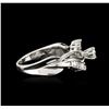 Image 3 : 14KT White Gold 0.64ctw Diamond Ring