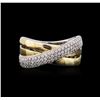 Image 1 : 14KT Two-Tone Gold 0.47ctw Diamond Ring