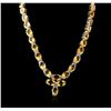 Image 1 : PLATED SILVER 120.54ctw Citrine and White Topaz Necklace