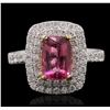 Image 1 : 14KT Two-Tone Gold 1.92ct Tourmaline and Diamond Ring