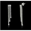 Image 2 : 14KT White Gold 1.16ctw Diamond Earrings