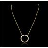 Image 1 : 18KT Yellow Gold 1.35ctw Diamond Pendant With Chain