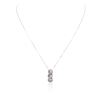 Image 1 : 14KT White Gold 0.84ctw Diamond Pendant With Chain
