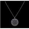 Image 1 : 14KT White Gold 1.40ctw Diamond Pendant With Chain