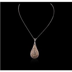 14KT Two-Tone Gold 6.58ctw Diamond Pendant With Chain