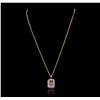 Image 1 : 14KT Yellow Gold 5.29ct Ametrine and Diamond Pendant With Chain