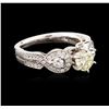 Image 2 : 18KT White Gold 1.43ctw Diamond Ring