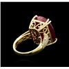 Image 3 : 14KT Yellow Gold 17.47ct Ruby and Diamond Ring