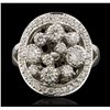 Image 1 : 14KT White Gold 0.81ctw Diamond Ring