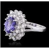 Image 2 : 14KT White Gold 2.55ct Tanzanite and Diamond Ring
