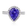 Image 1 : 14KT White Gold 3.14ct Tanzanite and Diamond Ring