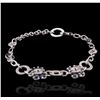 Image 2 : 14KT White Gold 2.56ctw Sapphire and Diamond Bracelet