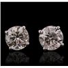 Image 1 : 14KT White Gold 1.46ctw Diamond Solitaire Earrings