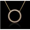 Image 1 : 18KT Yellow Gold 1.25ctw Diamond Pendant With Chain