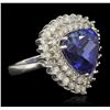 Image 2 : 14KT White Gold 12.10ct GIA Cert Tanzanite and Diamond Ring