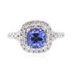 Image 1 : 14KT White Gold 1.22ct Tanzanite and Diamond Ring