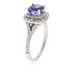 Image 3 : 14KT White Gold 1.22ct Tanzanite and Diamond Ring