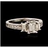 Image 2 : 14KT White Gold EGL USA Certified 1.55ctw Diamond Ring