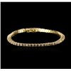 Image 1 : 14KT Yellow Gold 1.20ctw Diamond Tennis Bracelet
