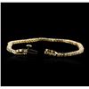Image 3 : 14KT Yellow Gold 1.20ctw Diamond Tennis Bracelet