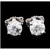 Image 1 : 14KT White Gold 2.08ctw Diamond Solitaire Earrings