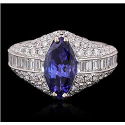 18KT White Gold 2.74ct Tanzanite and Diamond Ring