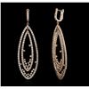 Image 2 : 14KT Rose Gold 3.75ctw Diamond Earrings