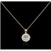 Image 2 : 14KT Two-Tone Gold 0.40ctw Diamond Pendant With Chain