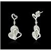 Image 2 : 14KT White Gold 0.33ctw Diamond Earrings
