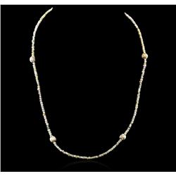 14KT Yellow Gold 22.02ctw Rough Diamond Necklace